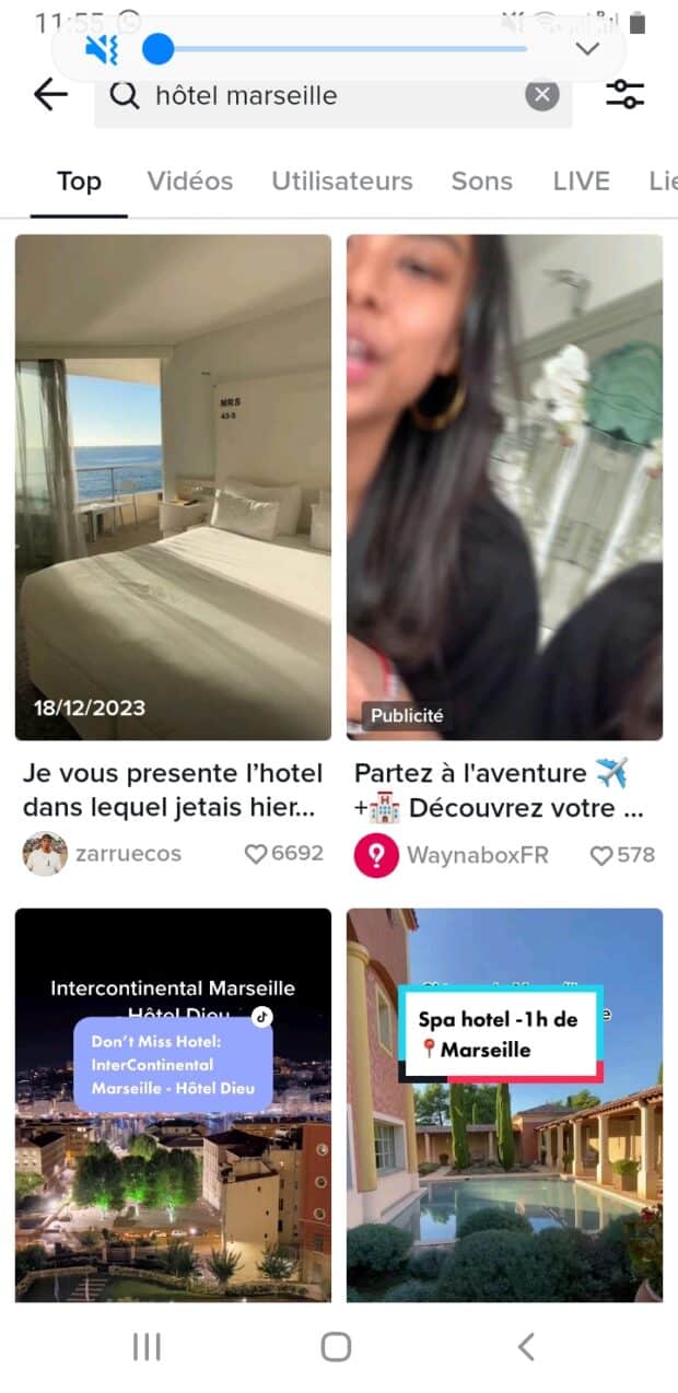 Résultats de recherche TikTok pour les mots-clés « hôtel Marseille »