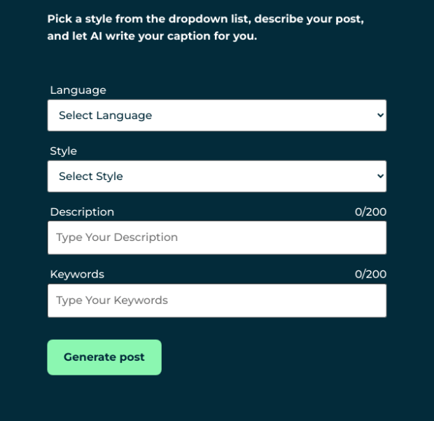 OwlyWriter AI caption writer generate post