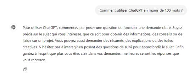 ChatGPT explique comment utiliser ChatGPT