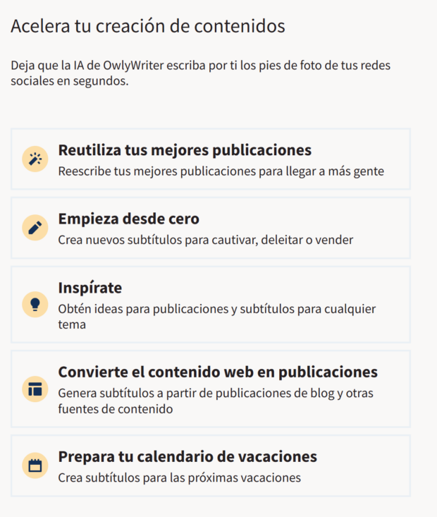 Acelera tu creación de contenido con OwlyWriter IA 