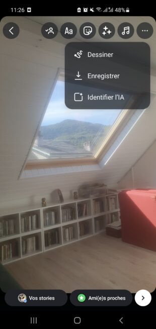 Enregistrement d’une Story Instagram dans la bibliothèque d’images