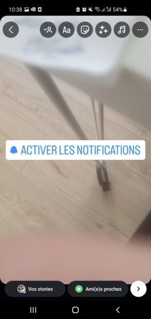 Stories Instagram : sticker activer les notifications