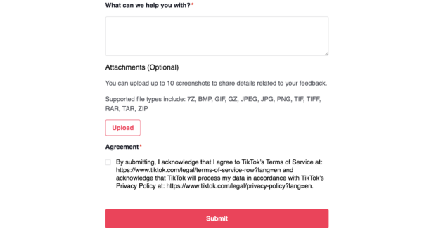 Attachments section and agree before submitting verification request