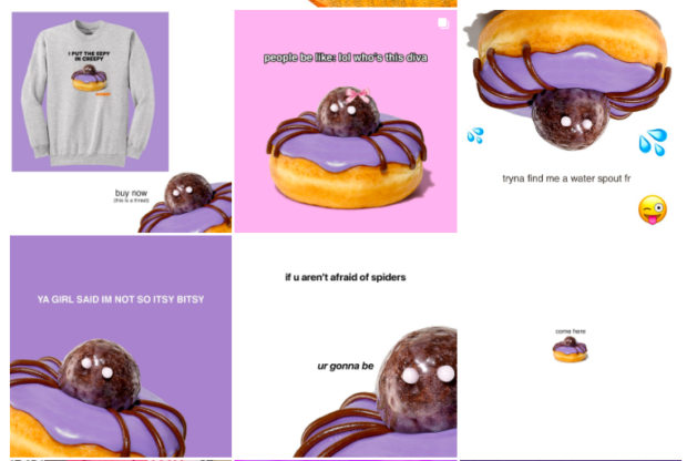 Dunkin’ spidey D donut Instagram campaign