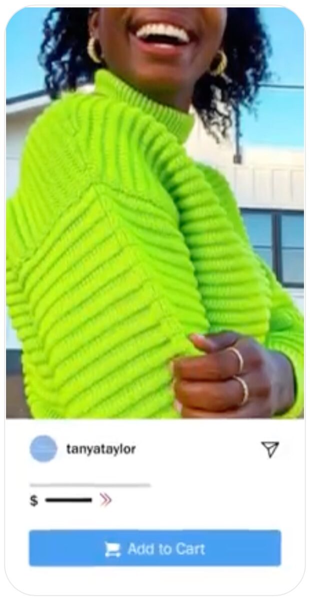 checkout option on Instagram for products add to cart