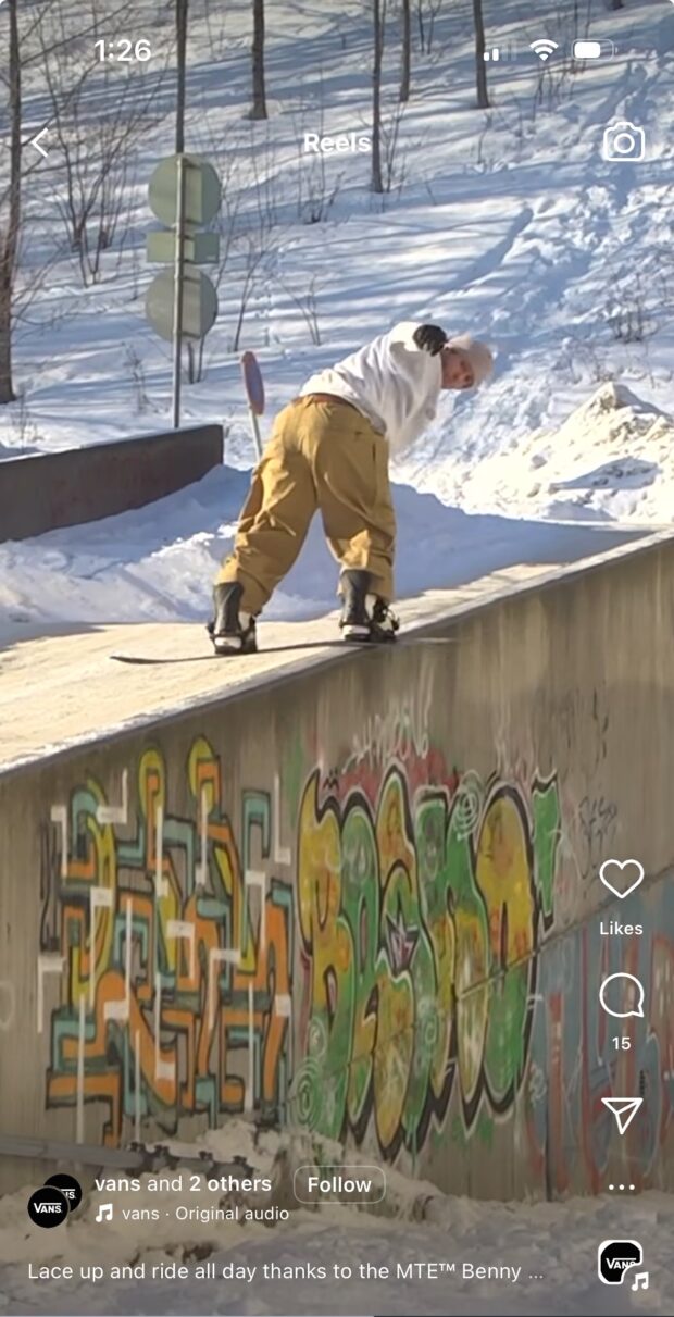 Vans shoes MTE Benny influencer partnership snowboarding
